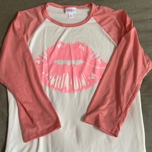LuLaRoe baseball’s lips shirt
